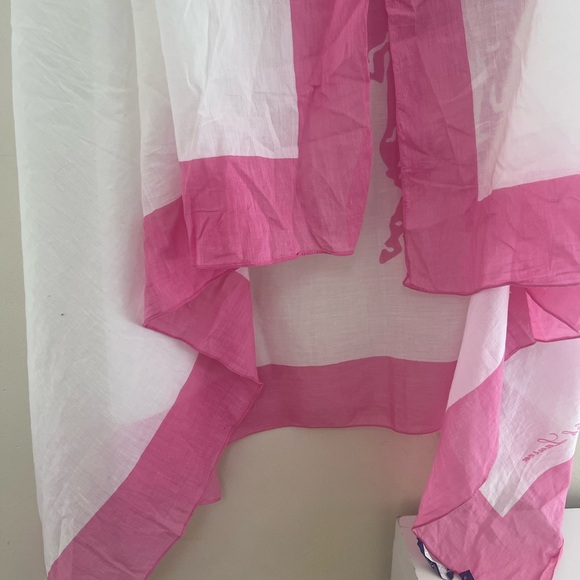 Ralph Lauren Pink and White Scarf - Picture 4 of 12